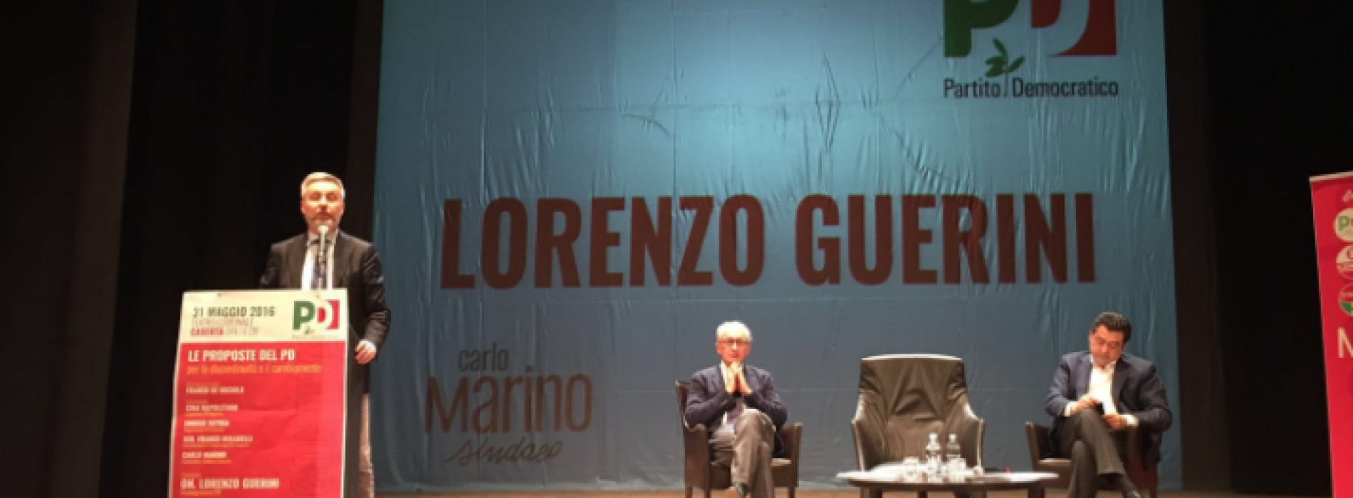 Il vicesegretario nazionale del Pd, Lorenzo Guerini, a Caserta: Carlo Marino l’uomo giusto per guidare la città
