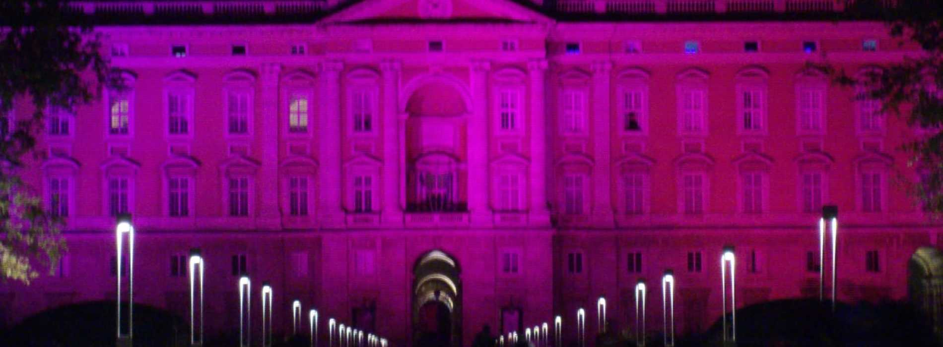 Notte rosa a Caserta, la Reggia testimonial della LegaTumori