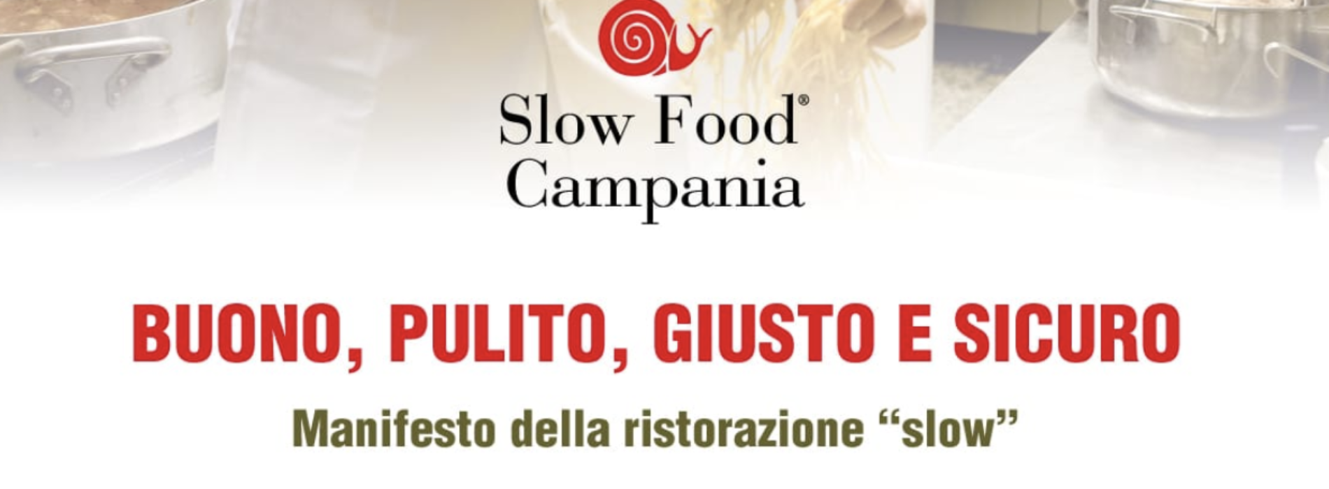 Operazione ristoranti sicuri, manifesto di Slow Food Campania