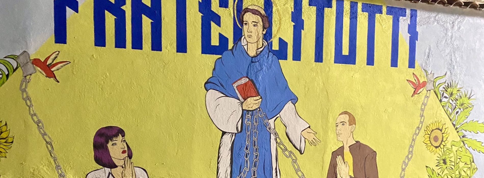 Aversa, opera San Leonardo. Un murale street art alla Caritas