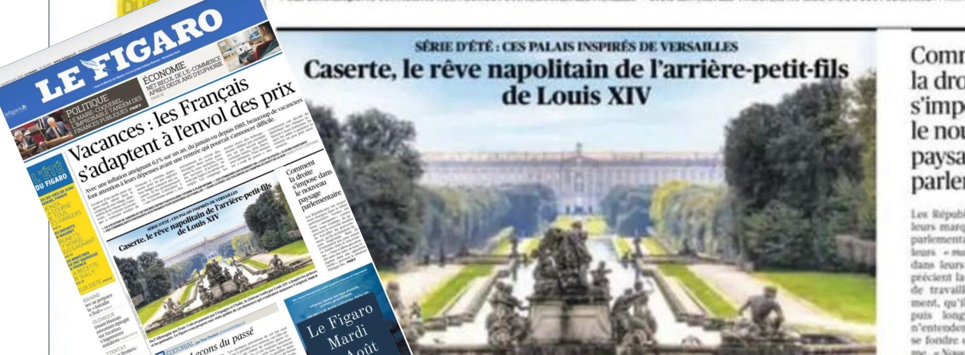 Le Figaro, il giornale francese mette in prima pagina la Reggia