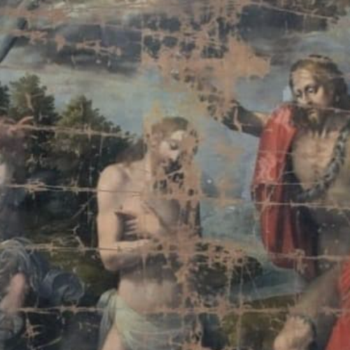 Battesimo di Cristo, al Museo Campano la tela restaurata