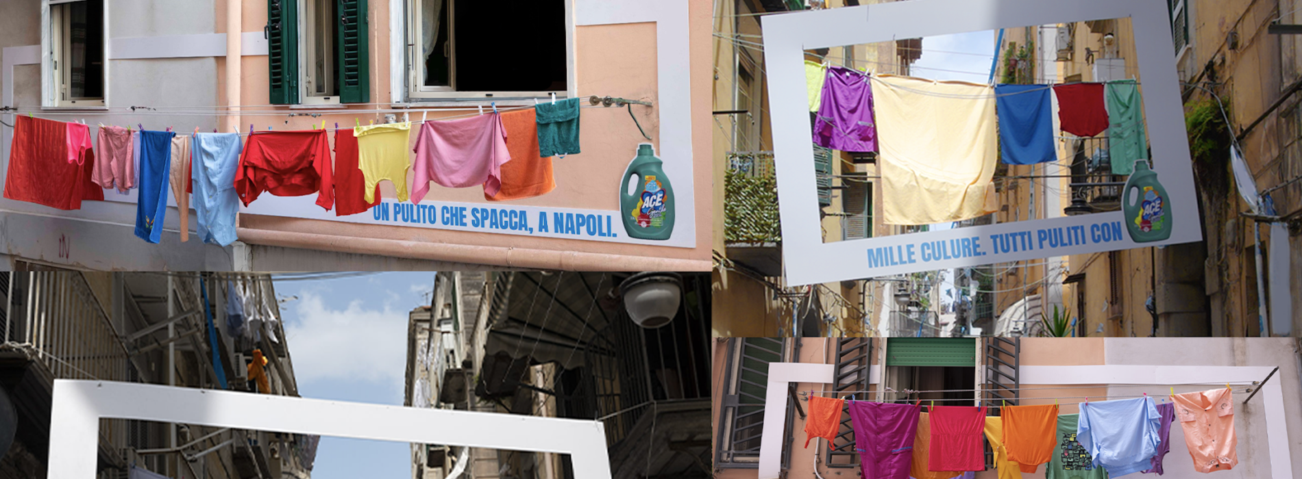 Napoli, i panni stessi diventano quadri a cielo aperto