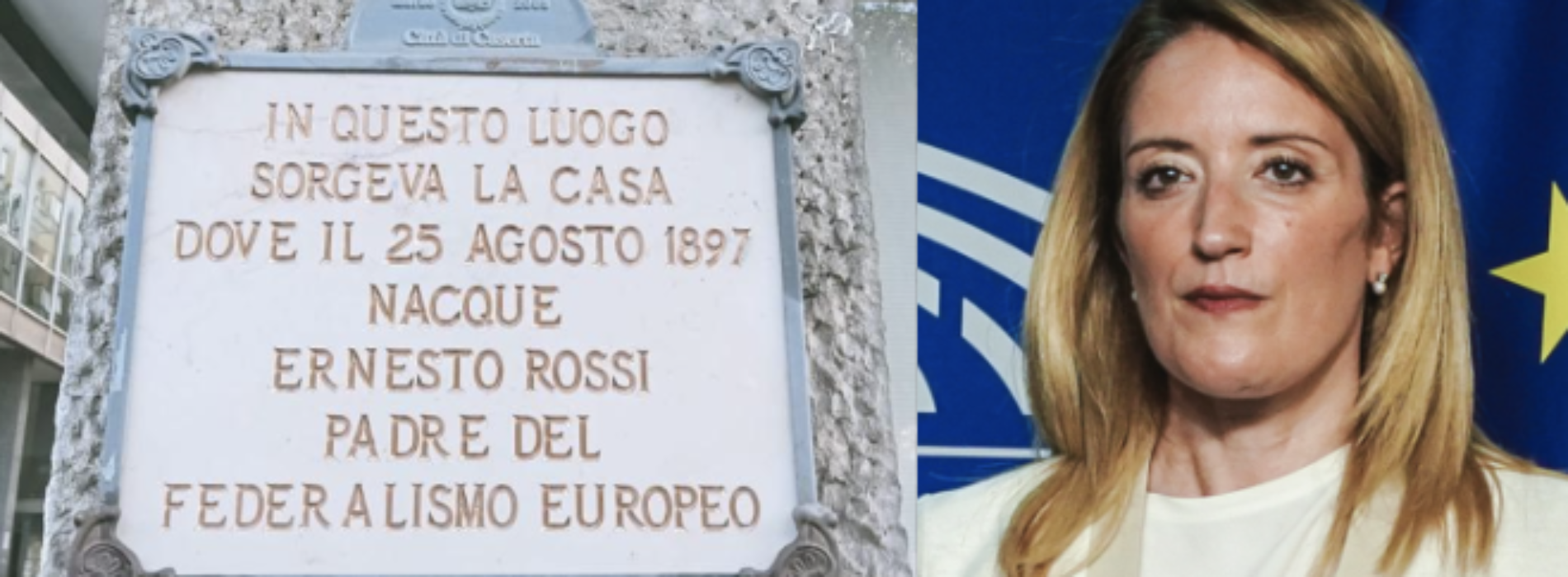 Roberta Metsola a Caserta, omaggio all’europeista Ernesto Rossi
